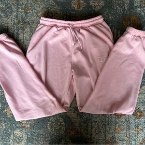 White Fox Boutique Light Pink Fleece Joggers